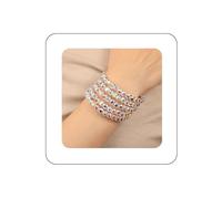 Yheahin Multi-Layered Rhinestone Wrap Cuff Bracelet Vintage Crystal Open Wide Bangle Cuff Sparkly Bridal Prom Party Stretchy Wrist Jewelry for Women, Standard size, Rhinestone, Rhinestone