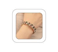 Yheahin Multi-Layered Rhinestone Wrap Cuff Bracelet Vintage Crystal Open Wide Bangle Cuff Sparkly Bridal Prom Party Stretchy Wrist Jewelry for Women, Standard size, Zinc, Rhinestone