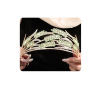 Yheahin Sparkle Crystal Wheat Queen Crown Tiara for Women Multicolor Rhinestone Wedding Tiara Elegant Princess Crown Headband Bridal Birthday Costume Hair Accessories, Standard, Metal, Crystal