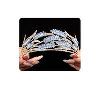Yheahin Sparkle Crystal Wheat Queen Crown Tiara for Women Multicolor Rhinestone Wedding Tiara Elegant Princess Crown Headband Bridal Birthday Costume Hair Accessories, Standard, Alloy, Crystal