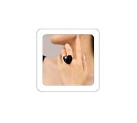 Yheahin Vintage Crystal Big Heart-Shaped Ring for Women Multi Color Rhinestone Butterfly Adjustable Ring Thick Heart Gold Statement Ring Jewelry for Bridal Wedding Party, Crystal Rhinestone Metal