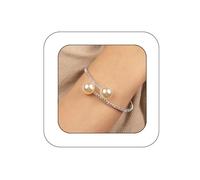 Yheahin Vintage Multi Row Pearl Crystal Cuff Bracelet for Women Rhinestone Stretchy Wrap Bangle Wrist Bracelet Accessories for Bridal Wedding Parties, Standard size, Rhinestone, Rhinestone