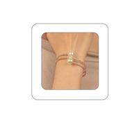 Yheahin Vintage Multi Row Pearl Crystal Cuff Bracelet for Women Rhinestone Stretchy Wrap Bangle Wrist Bracelet Accessories for Bridal Wedding Parties, Standard size, Rhinestone, Rhinestone