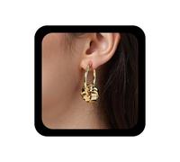 Yheakne Vintage Love Knot Hoop Earrings Gold Chunky Knot Hangle Earrings Twisted Love Knot Hoop Earring Metal Knot Circle Huggie Earring Jewellery for Women