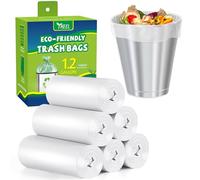 YHEEL Small Trash Bags 1.2-Gallon: Bathroom Trash Bags Small Garbage Bags Clear Trash Bags for Bathroom Bedroom Office - Mini Trash Liners (Clear, 150 Counts)