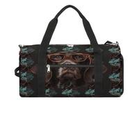 YHEGBFD Gym Bag German Shorthaired Pointer in Glasses Gym Bag for Women Men Backpack Gym Bag with Shoe Compartment Reusable Gym Bag Mini Gym Bag, German Shorthaired Pointer in Glasses, One Size