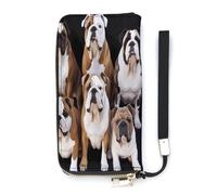 YHEGBFD Leather Purse,English Bulldogs Print Womens Wallet,travel Wallet,wrist Strap Long Purse,leather Zip Around Wallet, style, 20x10.5cm, Modern