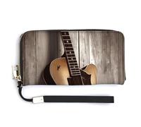 YHEGBFD Leather Purse,Guitar Pictures Print Womens Wallet,travel Wallet,wrist Strap Long Purse,leather Zip Around Wallet, style, 20.0*10.5cm, Modern