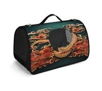 YHEGBFD Pet Handbag,Dragon Chinese Background Fashion Dog Carrier,Small Pet Carrier,pet Carrier Handbags,Travel Pet Handbag for Cat and Samll Dog