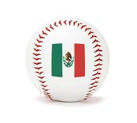 YHEGBFD Practice Baseballs,Flag of Mexico Print Pitch Training Baseball,Leather Baseballs for Practice Recreation Use and Casual Games