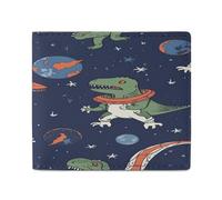 YHEGBFD Slim Wallet for Men,Astronaut Dinosaur Rocket Print Men Wallet,card Wallet,Men's Bifold Wallets,front Pocket Wallets for Men, style, One Size, Modern