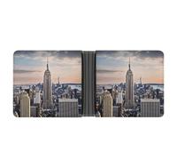 YHEGBFD Slim Wallet for Men,Empire State Building Print Men Wallet,card Wallet,menâ€™s Bifold Wallets,front Pocket Wallets for Men, style, One Size, Modern