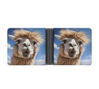 YHEGBFD Slim Wallet for Men,Funny Alpaca Llama Print Men Wallet,card Wallet,Bifold Wallets,front Pocket Wallets for Men, style, One Size, Modern