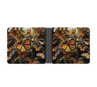 YHEGBFD Slim Wallet for Men,Monarch Butterflies Print Men Wallet,card Wallet,Bifold Wallets,front Pocket Wallets for Men, style, One Size, Modern