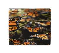 YHEGBFD Slim Wallet for Men,Monarch Butterflies Print Men Wallet,card Wallet,Men's Bifold Wallets,front Pocket Wallets for Men, style, One Size, Modern