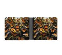 YHEGBFD Slim Wallet for Men,Monarch Butterflies Print Men Wallet,card Wallet,Men's Bifold Wallets,front Pocket Wallets for Men, style, One Size, Modern