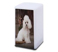 YHEGBFD Small Desk Lamp, French Poodle Bedside Table Lamp,Table Lamp Ablebattery Operated for Nightstand/Bedroom/Living Room/Dorm