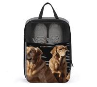 YHEGBFD Travel Shoe Bag,Golden Retrievers Print Shoe Pouch,outdoor Zippered Carrier Shoe Bags,mens Womens Shoe Tote Bag, style, style, One Size, Modern