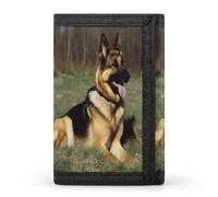 YHEGBFD Wallet,German Shepherd Dog Trifold Wallet,wallet with Key Ring,blocking Trifold Wallet Sleek And Slim for Men And Women., German Shepherd Dog, One Size, Modern