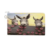 YHEGBFD Zipper Coin Purse,Donkey And Flower Print Wallet Bag,small Cosmetic Bag,portable Change Wallet,accessories Organizer, style, style, One Size, Modern