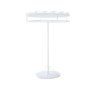 YHEIANJ 360° Rotatable Round Garment Rack Portable Metal Clothes Rack for Retail Stores and Bedrooms Freestanding Clothing Display Stand for Shopping Malls,White 60x135cm/23.6x53.1in