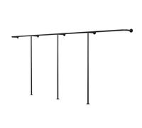 YHEIANJ Clothes RackModern Black Wall Mounted Garment Rack Heavy Duty Metal Coat Rack for Clothing Store Display Stand and Closet Storage，Black Length 450cm