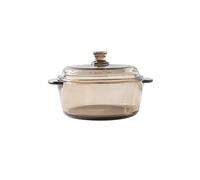 YHEIANJ Creative Binaural Transparent Glass Large Bowl Household Tableware Instant Noodle Bowl Salad Bowl Large Soup Bowl with Lid Soup Basin