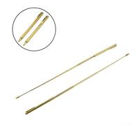 Yhenlovtt 1 Pair Brass Dowsing Rods 57 cm for Paranormal Hunting, Water Locating & Psychic Detection - Adjustable L-Rods with Flexible Central Axle