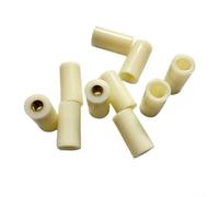 Yhenlovtt 10 Pack Billiard Pool Cue Nylon Ferrules with 3/16 Brass Threads, 11/12/13 mm Tip Diameter, for Threaded Cue Tips Replacement - White(13 mm)
