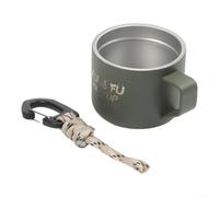 Yhenlovtt 100ml Stainless Steel Shot Glass 63g Ultra Light | Weighs only 63g, compact 8.1x4.8cm, fits easily in pockets, perfect for ultralight hiking gear(Army Green)