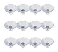 Yhenlovtt 12pcs Suction Glass Sucker Wall Hanger for Pads Cup Screw Hooks 40mm Clear Holder