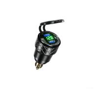 Yhenlovtt 18W Metal Fast Charger for Motorcycles, Aviation Aluminum Motorcycle Charger with 12-24V Input Voltage, Replacement Installation for(GREEN LIGHT)