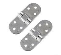 Yhenlovtt 2-Pack 78mm Self-Supporting Flush Mount Folding Table Hinges for Cabinet Furniture with Zinc Alloy Construction and 50,000+ Cycle Life(Silver)