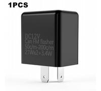 Yhenlovtt 2-Pin Electronic LED Flasher For RELAY 12V Adjustable Speed Turn Signal For RELAY for Motorcycle LED Lights with Overload Protection(black)