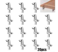 Yhenlovtt 20 Pack Stainless Steel Shelf Support Pegs for Kitchen Cabinet Units, Cupboard Brackets with 5mm Fit, Heavy Duty Wall Shelf Studs for Stronger Storage
