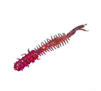 Yhenlovtt 20pcs 4.5cm Fishing Soft Lure Larva Worm Bait Three Tailed Spiral Slug Bait(6)