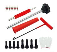 Yhenlovtt 23-Piece Quick Tire Valve Replacement Tool Kit for Cars, Trucks and ATVs with T-Shaped Hook and Conical Positioning Tube for Leaky Valve
