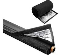 Yhenlovtt 3-Layer HVAC Copper Pipe Insulation Cover Weatherproof Line Set Sleeve Wrap with Hook Loops Closure 72x10.2 Inch Black