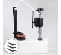 Yhenlovtt 3-pack Toilet Refill Tube Plus Replacement Clamp Set for Fluidmaster 100 200 200a 400 Fill Valves - 9.65 Within Rubber-plastic Hose Having Adapter Clips White/black(A)