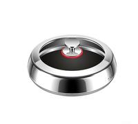 Yhenlovtt 304 Stainless Steel Pot Handle with Tempered Glass for Cookware and 30cm 28cm S Woks Steamers Soup Pots Heat Resistant Lid Anti Pans (28cm)