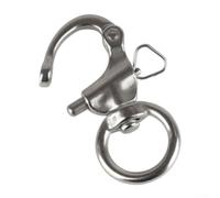 Yhenlovtt 316 Stainless Steel Swivel Eye Snap Shackle 25 Inch Quick Release Bail for Marine Rigging Sailing Boating and Outdoor Utilization Rust Resis