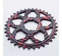 Yhenlovtt 34T/36T Direct Mount For Bike Chainring 7075 Aluminum Alloy Wide Narrow Tooth for 8-12 Speed Bicycles Compatible with (BLACK RED 36T)