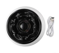 Yhenlovtt 360ml Flame-Style Essential Oil Diffuser and Cool Mist Humidifier with 7-Color LED Light, Auto Off Safety, ABS+PP Construction - Home Air Moisturizer(WHITE)