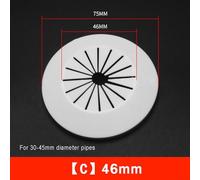 Yhenlovtt 4-Pack Wall Hole Cover Plate for Pipe and Cable Pass-Through, White PP Material Decorative Duct Cover with Multiple Size Options for Kit(46MM)