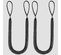 Yhenlovtt 4 Through 5.5 Bungee Dock Line Mooring Rope with High Elastic Latex Core for Jet Ski and Small Boats up for 3500lbs 2-pack Set (BLACK)