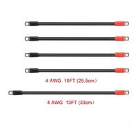 Yhenlovtt 4awg Heavy Duty Electric for Bike Battery Cable Wiring Kit for 36v 48v 60v 72v Cart Plus E-for Bike with Sc35-8 Copper Connectors from 25 to 63cm Le (KIT3)