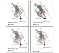 Yhenlovtt 4mm 6mm 8mm 10mm 12mm Aluminum Alloy One-Way Check Valve for Carburetor Fuel System, Compatible with Motorcycles, Ships and Helicopters(8MM)