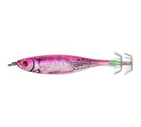 Yhenlovtt 5-Pack Glow-in-the-Dark Squid Lures with Fluorescent Hooks for Night Fishing, Realistic Swimming Action Crankbaits for Saltwater and Freshwater, 17.8 cm(D)