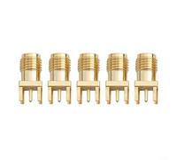 Yhenlovtt 5 Pieces For SMA Female RF Coax Socket Connectors for PCB 4mm Mount Solder Type Port Suitable for External For WiFi Antenna and RF Cable