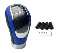 Yhenlovtt 5 Speed Leather Shift Knob Enhances Driving Dynamics in Manual Transmission Vehicles (Blue)